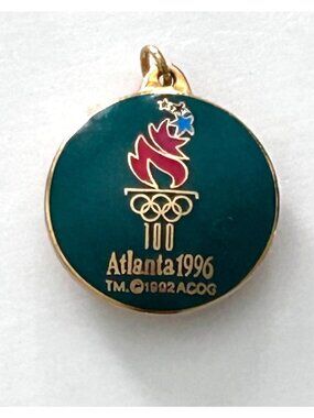 Atlanta 1996 Olympic Centennial Ornament Charm By Hallmark Cards Gold Tone